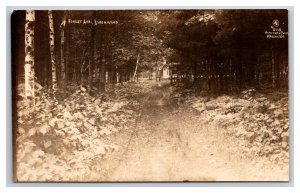 RPPC Forest Ave Street View Birchwood Wisconsin Northern Photo Co Postcard Z9