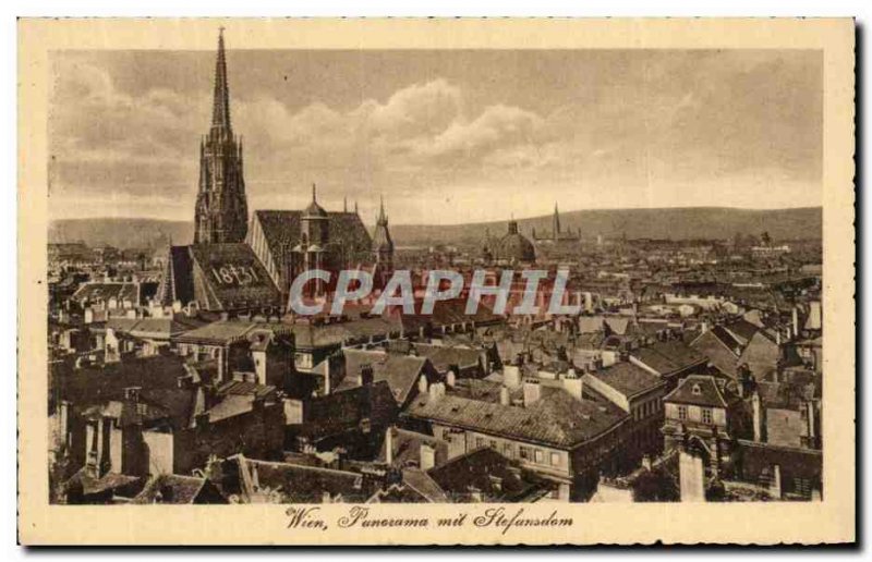 Old Postcard Wien Panowma thousand Stefunsdom