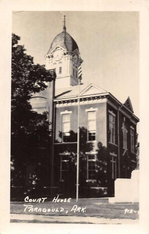 Paragould Arkansas Court House Real Photo Antique Postcard K72028