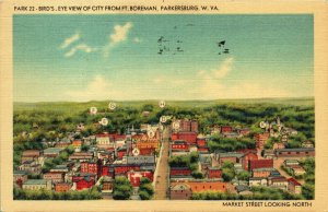 Bird's Eye View Parkersburg West Virginia Postcard