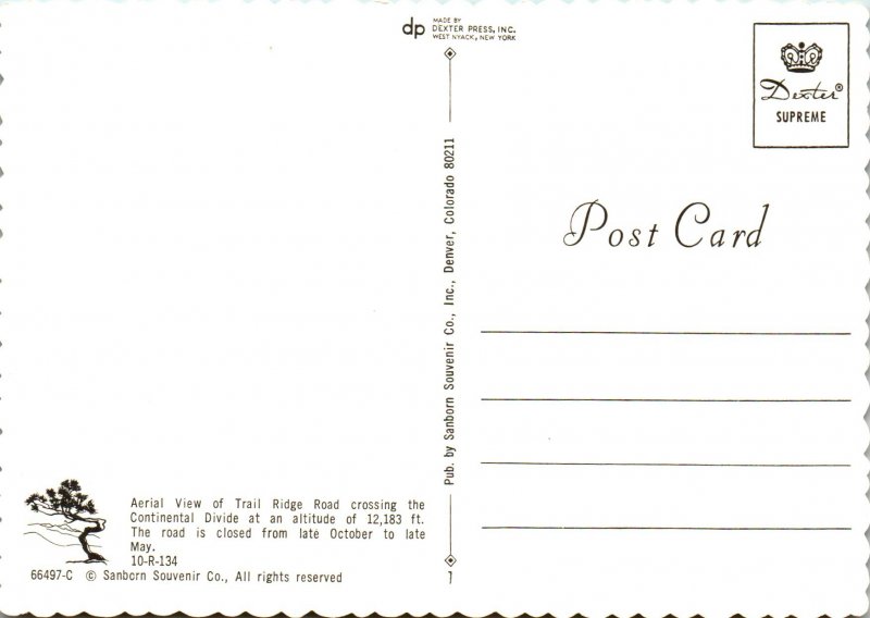 Bird's Eye View,Trail Ridge Road,Continental Divide,CO