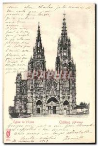 Old Postcard From 'Cathedral & # 39Epine Chalons sur Marne