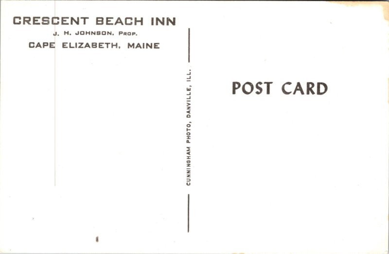 Real Photo Postcard Crescent Beach Inn in Cape Elizabeth, Maine
