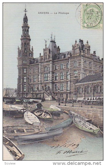 ANVERS, Le Pilotage, Row Boats, Belgium, PU-1909