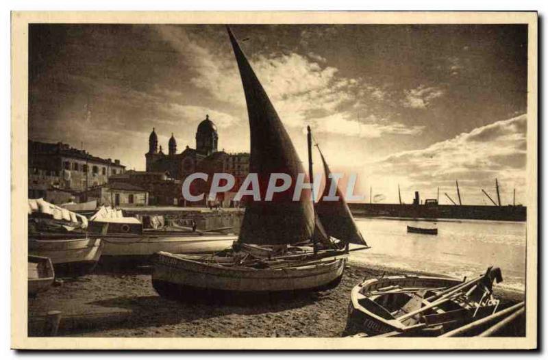 Old Postcard Saint Raphael Port and Our Lady of Victory Ship