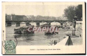 Postcard Old Paris The Seine at the Pont des Arts