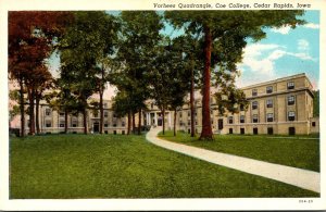 Iowa Cedar Rapids Vorhees Quadrangle Coe College Curteich