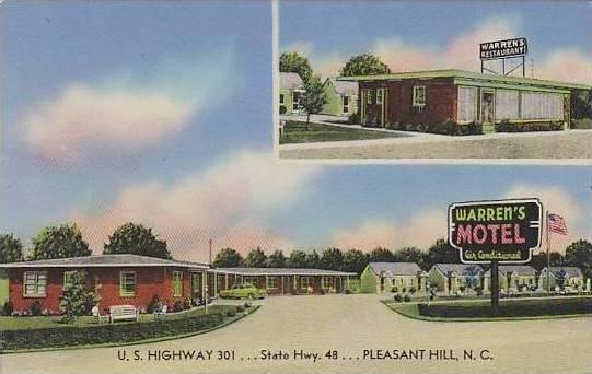 North Carolina Pleasant Hill Warrens Motel & Restaurant