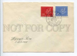 421579 EAST GERMANY GDR 1958 year Leipzig Fair First Day COVER