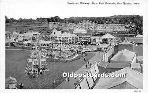 Scene on Midway, State Fair Grounds Des Moines, Iowa, IA, USA Unused 