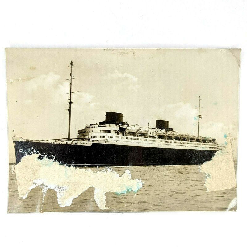 Turbinen-Schnelldampfer Europa RPPC Real Photo North German Lloyd Steam Ship A21 