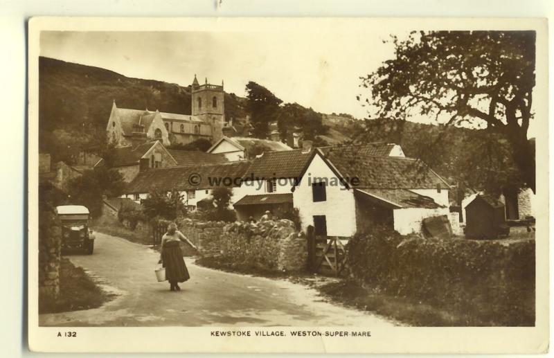 tp4455 - Somerset - Kewstoke Village & Church in Weston-Super-Mare - Postcard 