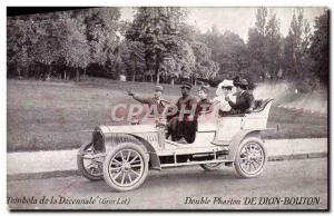 Postcard Old Car Raffle of decennale Double Phaeton de Dion Bouton