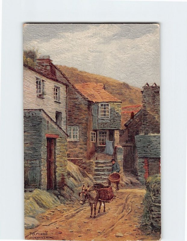 Postcard Fisherman's Home Polperro England