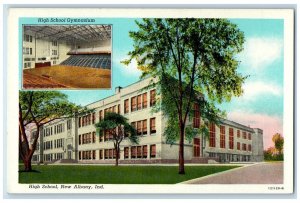 c1920's High School And High School Gymnasium New Albany IN Unposted Postcard