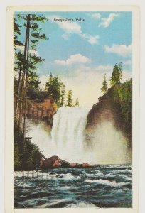 Washington - A view of Snoqualmie Falls - in 1920 - Vintage Postcard