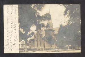 RPPC BROOKLYN IOWA METHODIST EPICOPAL CHURCH VINTAGE REAL PHOTO POSTCARD