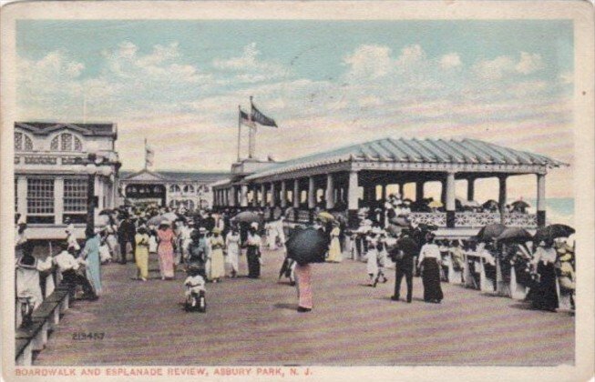New Jersey Asbury Park Boardwalk and Esplanada 1915