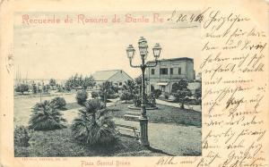 Postcard Recuerdo De Santa Fe de la Vera Cruz Plaza General Brown Argentina