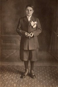 RPPC Real Photo Postcard - Young Boy - Mishawaka, Indiana - c1910