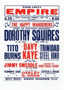Dorothy Squires Live Wood Green Theatre London Poster Postcard