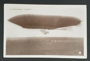 Vintage Liberty Airship Dirigible Zeppelin RPPC Real Picture Postcard