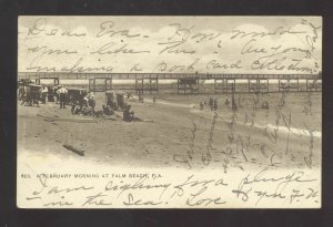 PALM BEACH FLORIDA FEBRUARY MOTNINGBRIDGE VINTAGE POSTCARD 1906