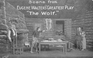 Scene from Eugene Walter's Play The Wolf Theatre Stage Actor Postcard AA61227