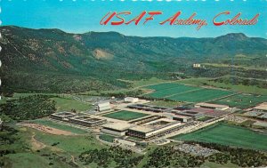 Vintage Postcard USAF Air Force Academy Air View Academic Area Colorado