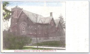 Lexington, Ohio Presbyterian Church Postcard 1910 Postmark