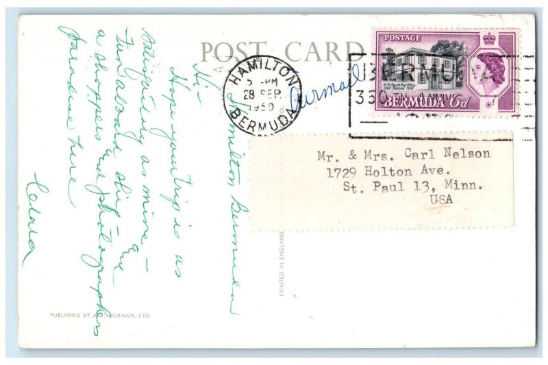 1950 The Ledgelets Forbidden Fruit Cottage Bermuda Vintage Posted Postcard