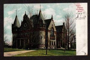 MA View Public Library WELLESLEY MASS Postcard UDB PC