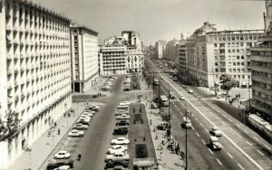 Romania Bucharest Bucuresti B-dul g-ral Magheru Vintage RPPC 08.42