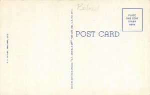 Bellevue Ohio 1940-50s Postcard high School Building