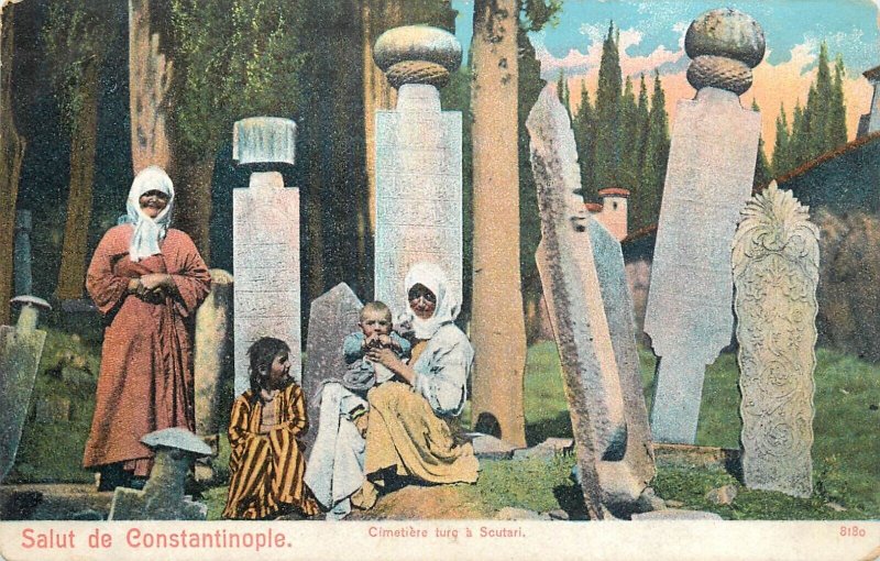 Lot of 9 postcards Turkey Constantinople Turkish folk types ethnography costumes