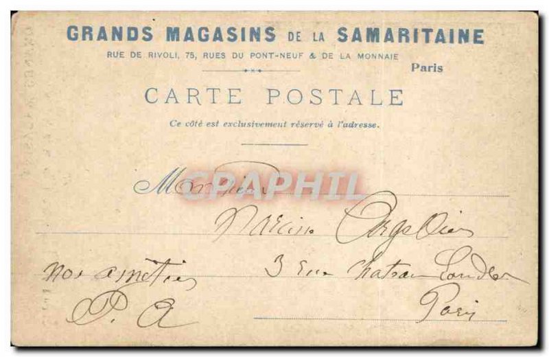 Paris Postcard Old Great Square July Column Bastille store Samaritaine