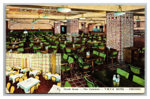 Vintage 1941 Postcard Oriole Room Cafeteria YMCA Hotel Chicago Illinois