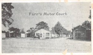 Savannah, Georgia FARR'S MOTOR COURT Roadside c1930s Vintage Postcard