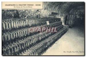 Old Postcard Folklore Wine Vintage Champagne G Chauvet Freres Reims A wine ce...