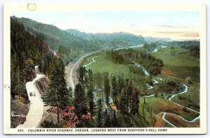 1924 Columbia River Highway Oregon West From Shepperd Dell Dome Posted Postcard