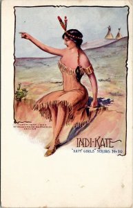 Katy Girls Series INDI-KATE Beautiful Indian Maiden 1906 Postcard V16