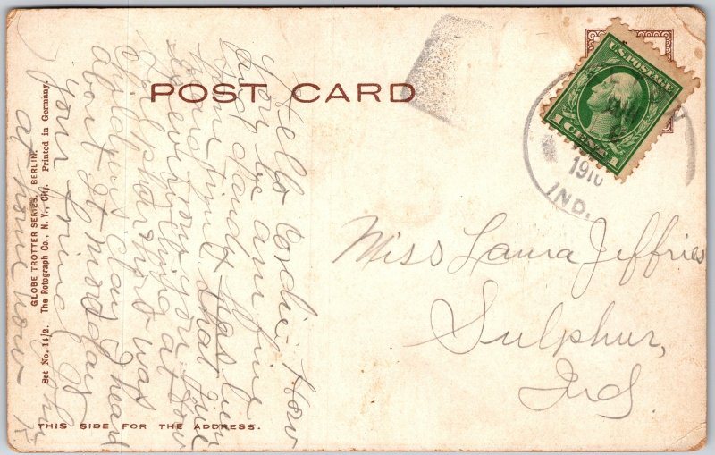 Berlin Germany, 1910 Royal Castle, Palace, Largest Building, Statue, Postcard