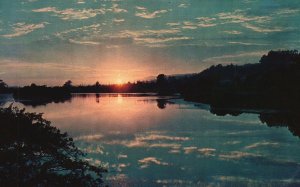 Postcard 1958 Colorful Sky And Water Color By Knight Middleboro Massachusetts MA