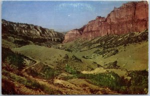 VINTAGE POSTCARD TENSLEEP CANYON BIG HORN MOUNTAINS IN WYOMING