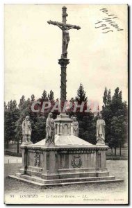 Old Postcard Lourdes Calvary Breton