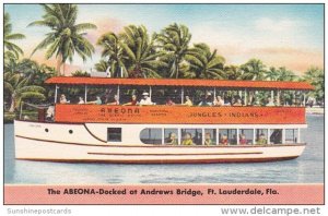 Florida Fort Lauderdale Abeona Sightseeing Boat Docked At Andrews Bridge