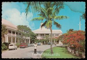 Front driveway to government house - Nassau in the Bahamas