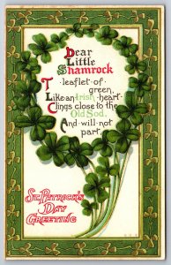 St Patrick's Day~Dear Little Shamrock~Irish Clings to Old Sod~Gold Clover Border