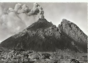 Italy Postcard - Napoli - Vesuvio - Il Cono Centrale - Real Photo - Ref TZ5476