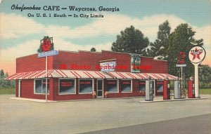 GA, Waycross, Georgia, Okefenokee Cafe & Texaco Gas Station, 1949 PM